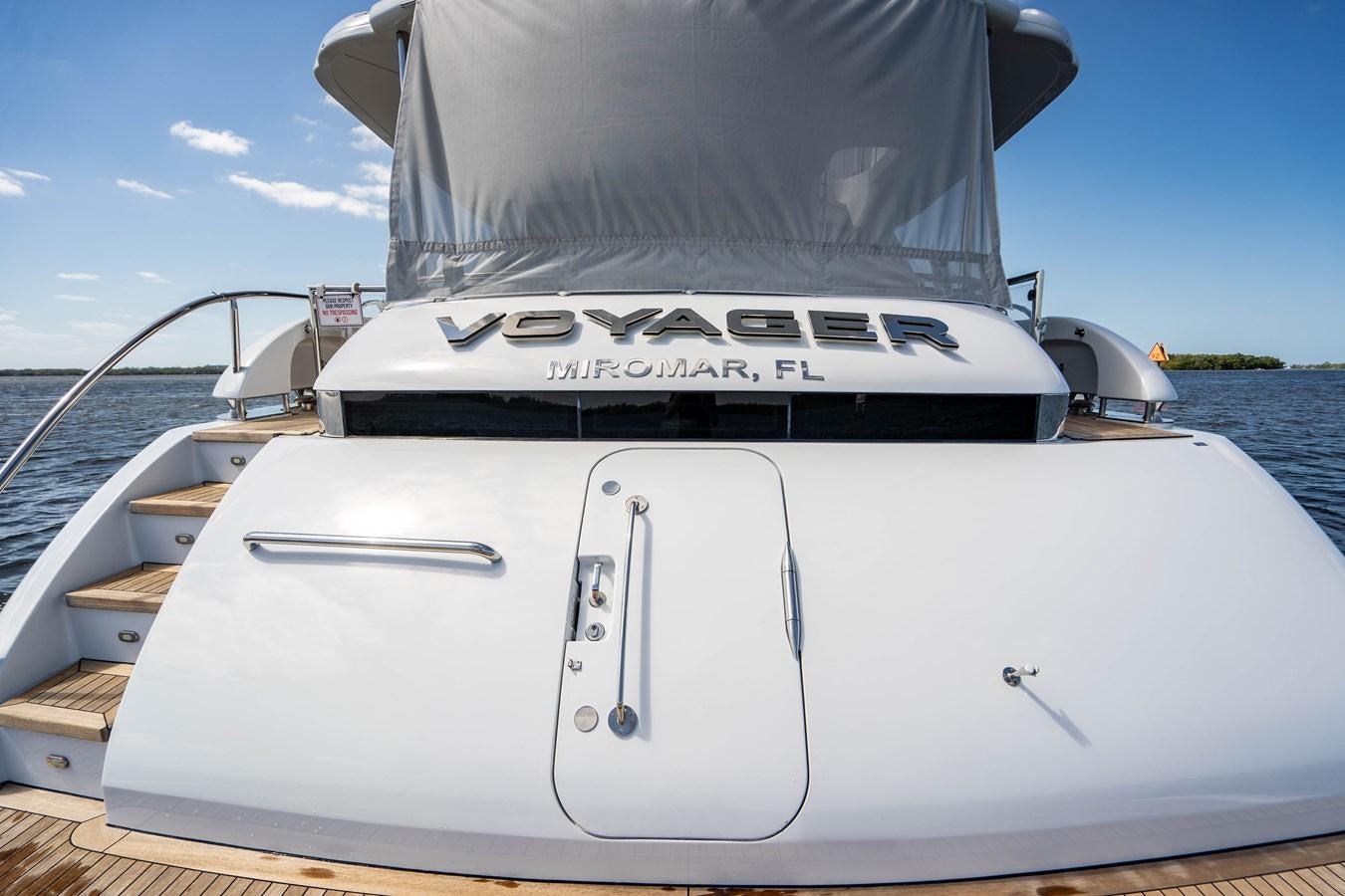 the front of a boat aboard VOYAGER Yacht for Sale