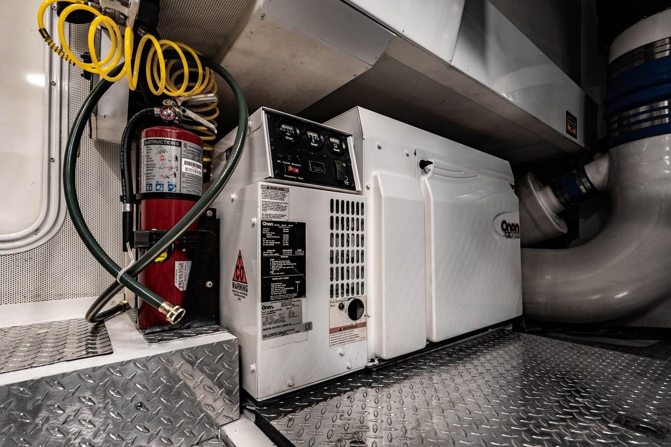 a machine with a label aboard VOYAGER Yacht for Sale