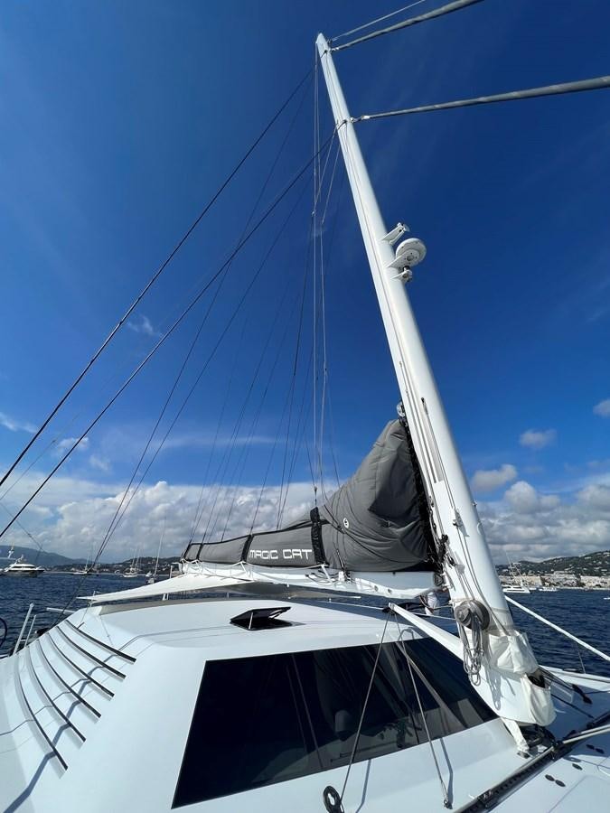 a boat on the water aboard MAGIC CAT Yacht for Sale