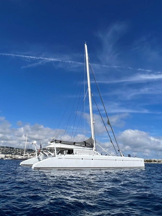 a sailboat in the water aboard MAGIC CAT Yacht for Sale