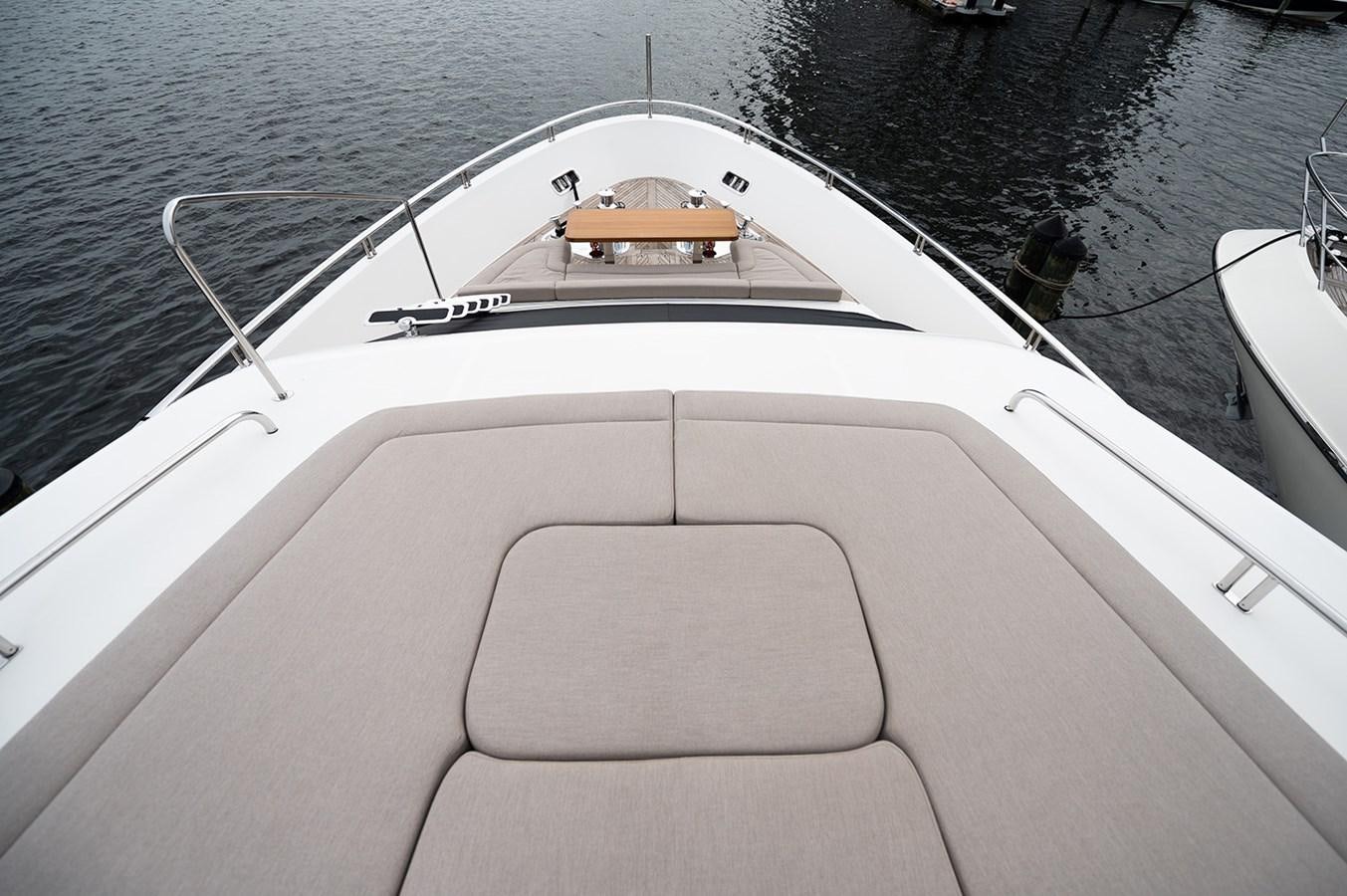 the front of a boat aboard RYEN Yacht for Sale