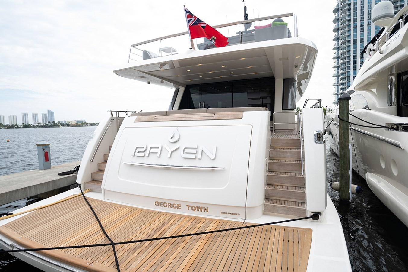 a boat on a deck aboard RYEN Yacht for Sale