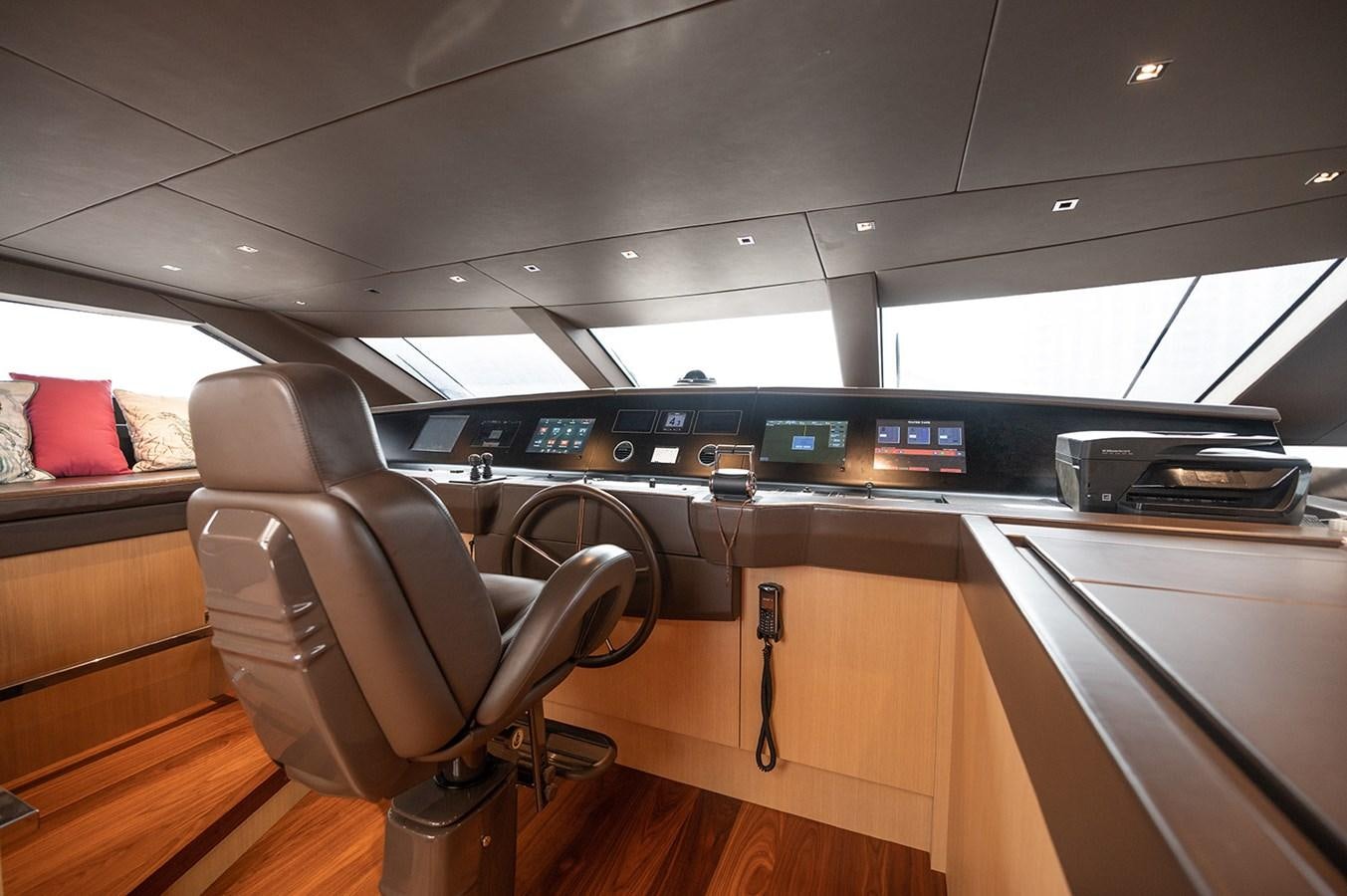 inside of a car aboard RYEN Yacht for Sale