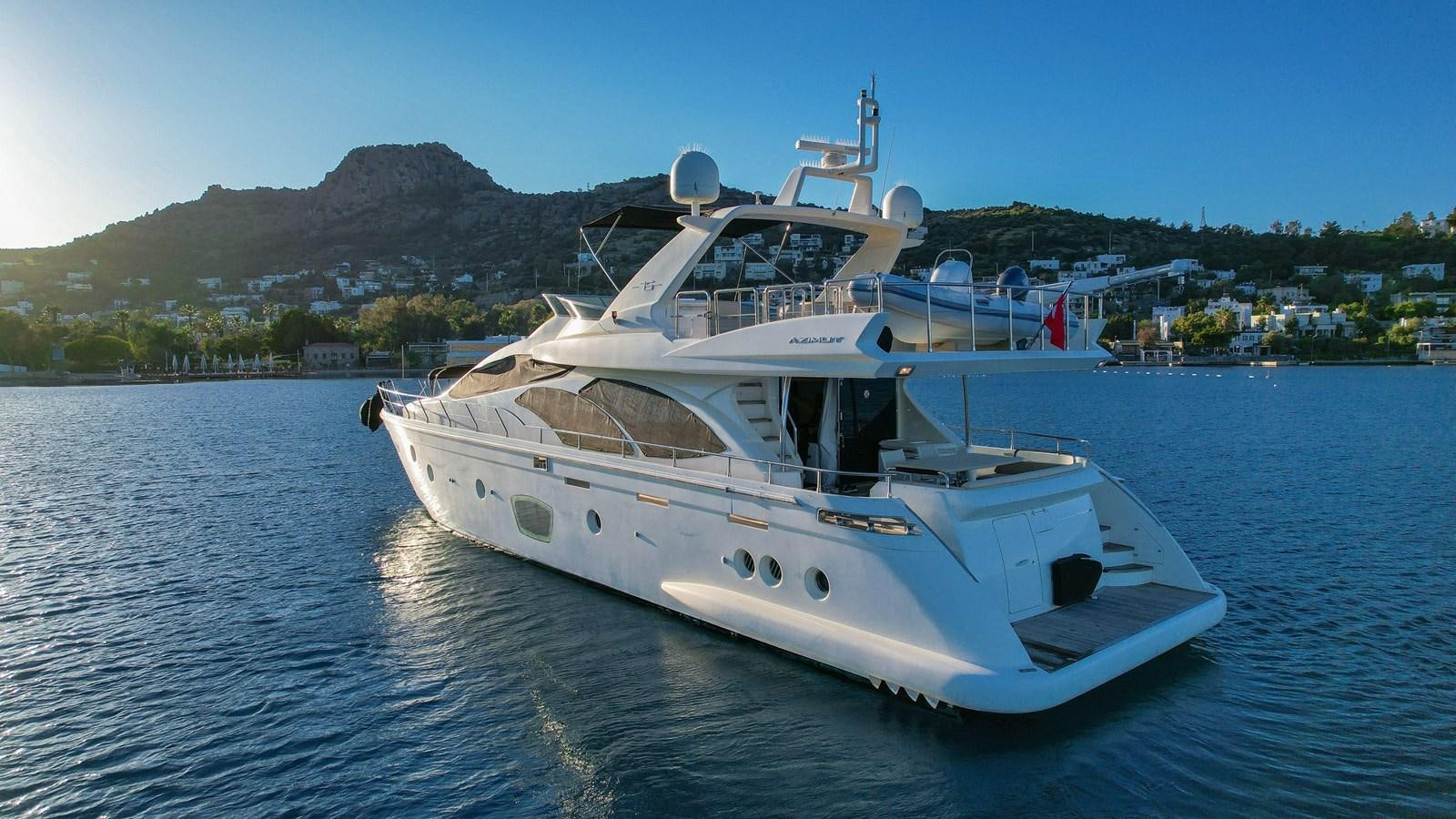 a boat on the water aboard AZIMUT 88 Yacht for Sale