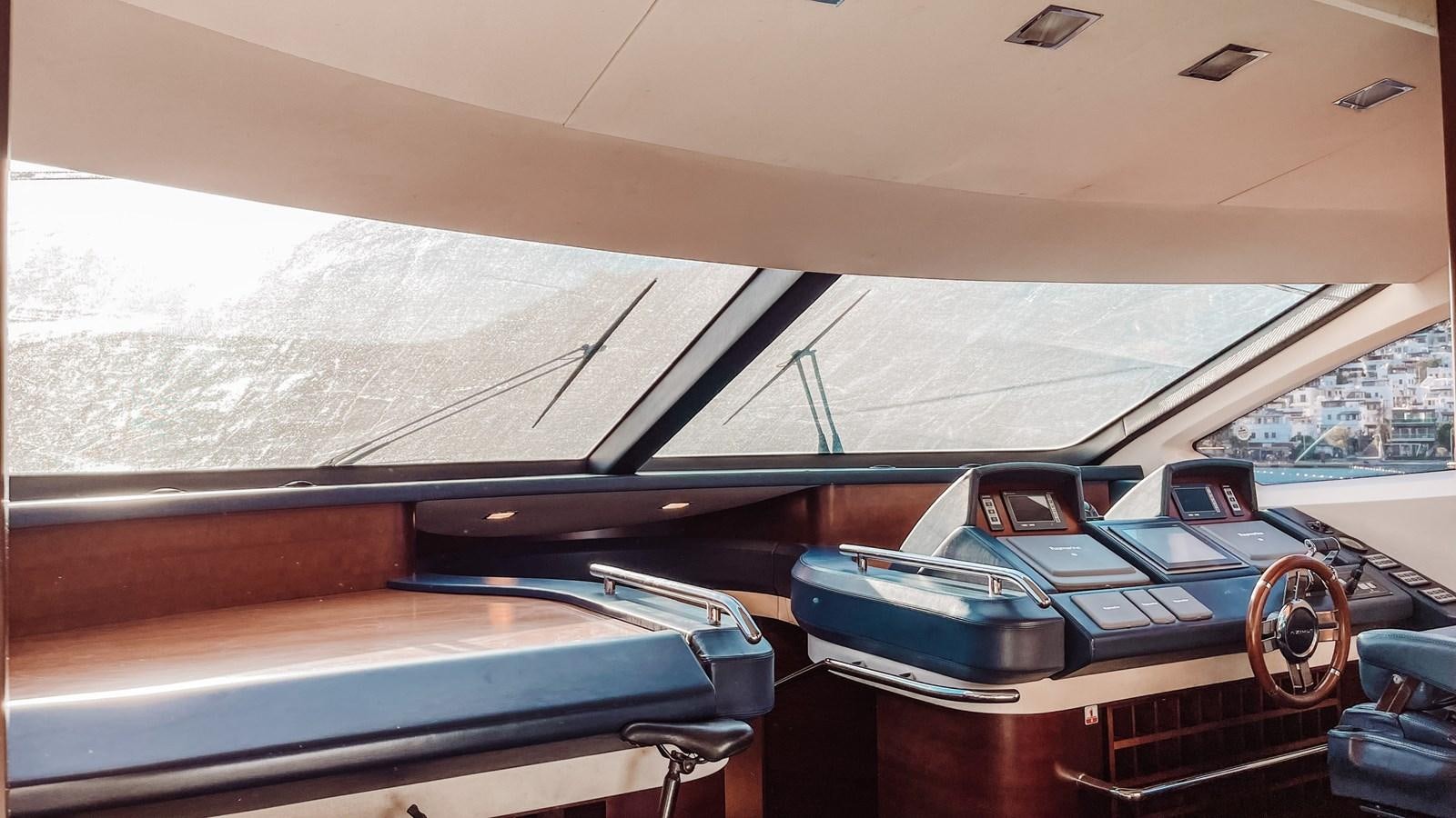 inside of a car aboard AZIMUT 88 Yacht for Sale