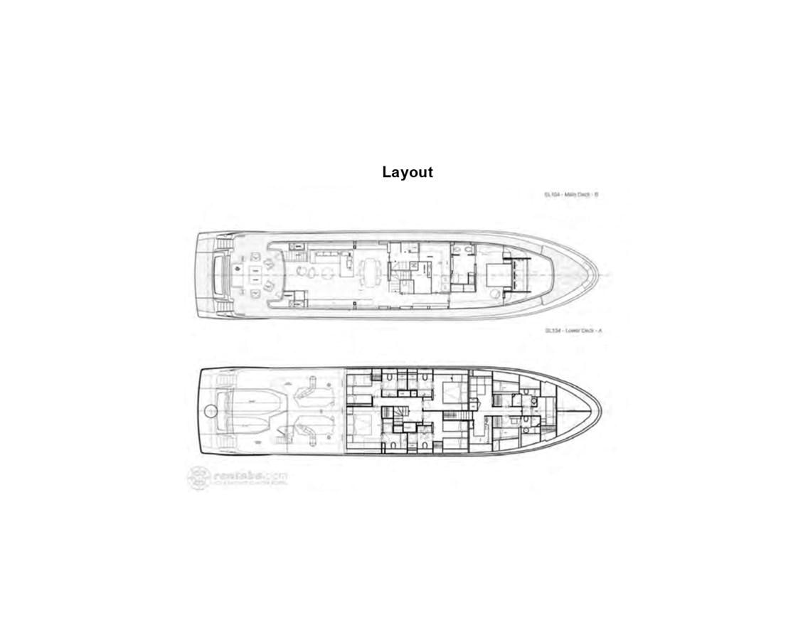 diagram, engineering drawing aboard RARE DIAMOND Yacht for Sale