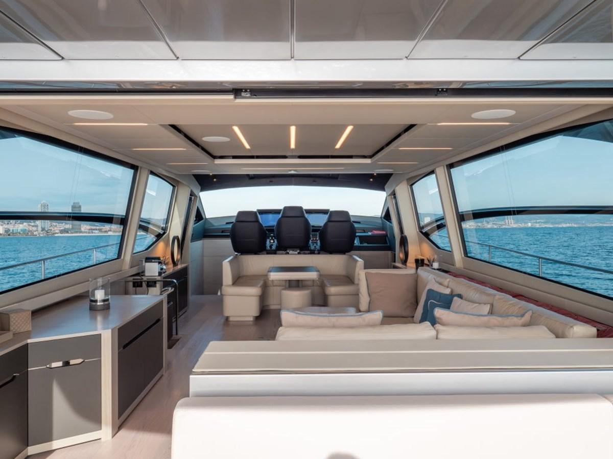 inside of a vehicle aboard SURVIVOR Yacht for Sale