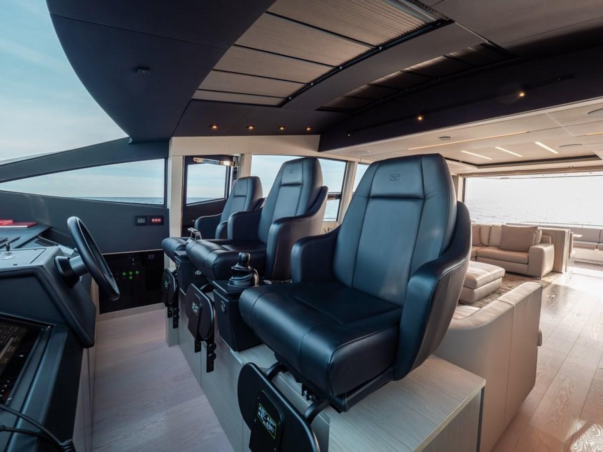 inside of a vehicle aboard SURVIVOR Yacht for Sale