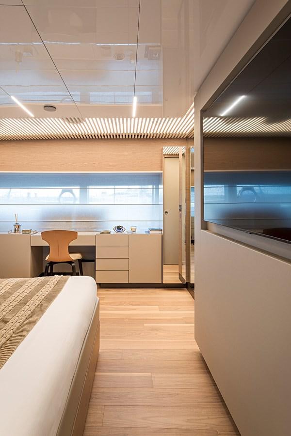 a room with a desk and a tv aboard ANINHA 1 Yacht for Sale