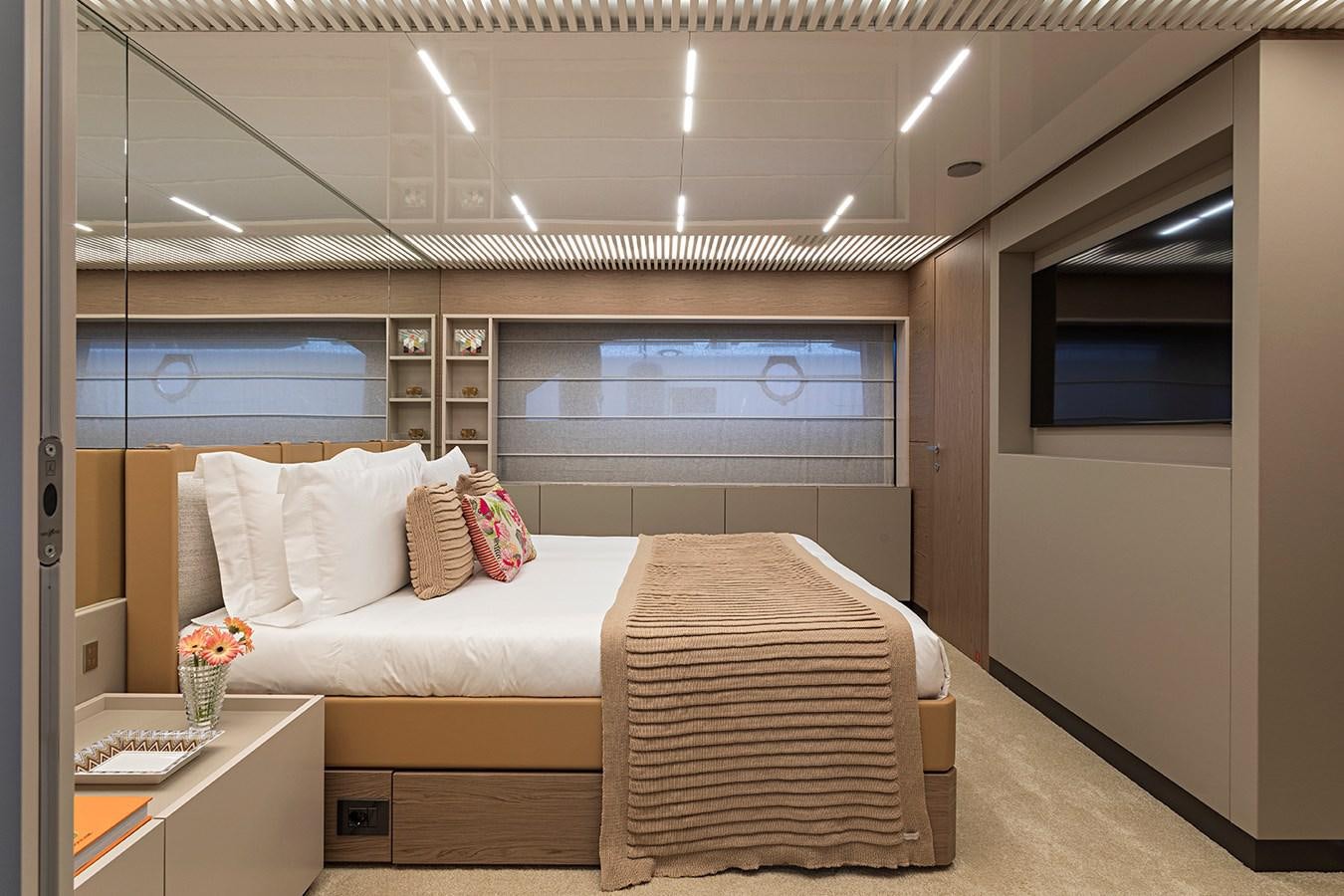 a bed in a room aboard ANINHA 1 Yacht for Sale