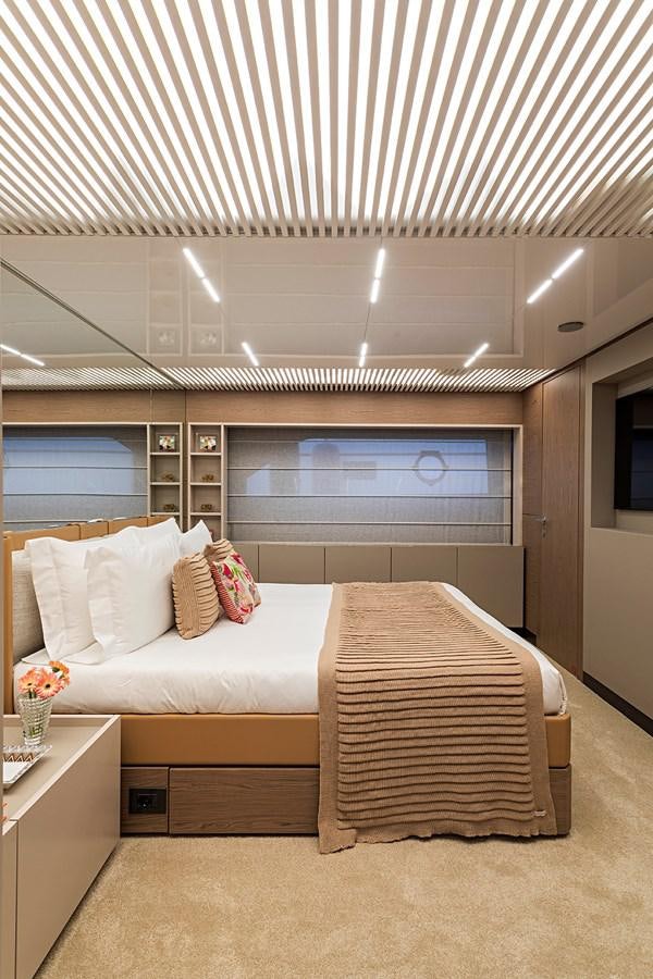 a bed in a room aboard ANINHA 1 Yacht for Sale