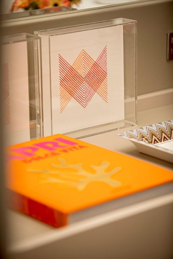 a flag on a table aboard ANINHA 1 Yacht for Sale