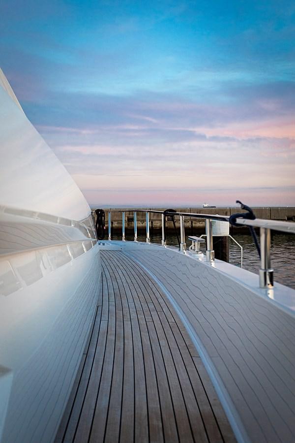 a long boardwalk with a white tent aboard ANINHA 1 Yacht for Sale