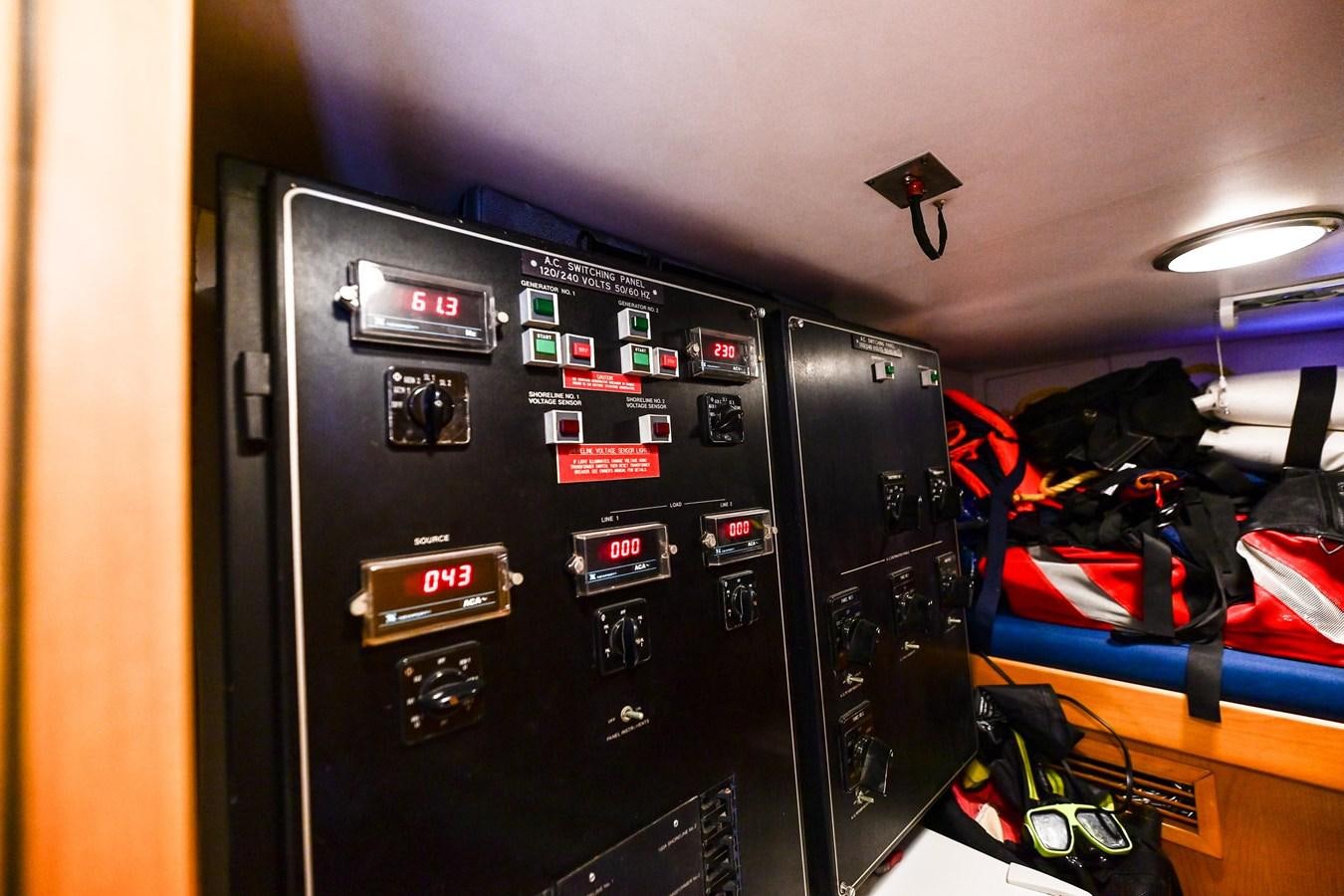 a computer tower with a computer aboard MAHA Yacht for Sale