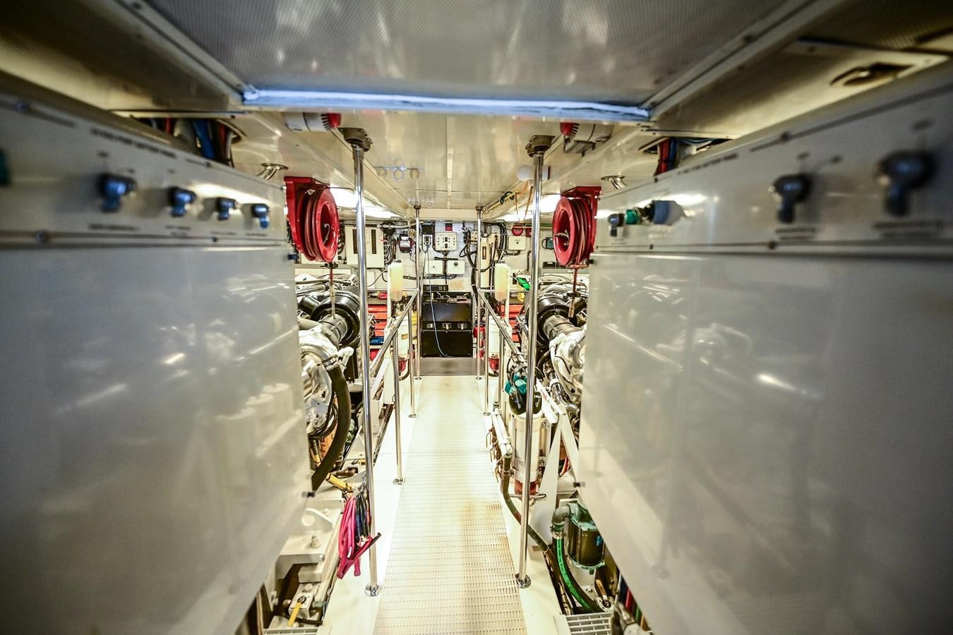 a large white airplane with many instruments aboard MAHA Yacht for Sale