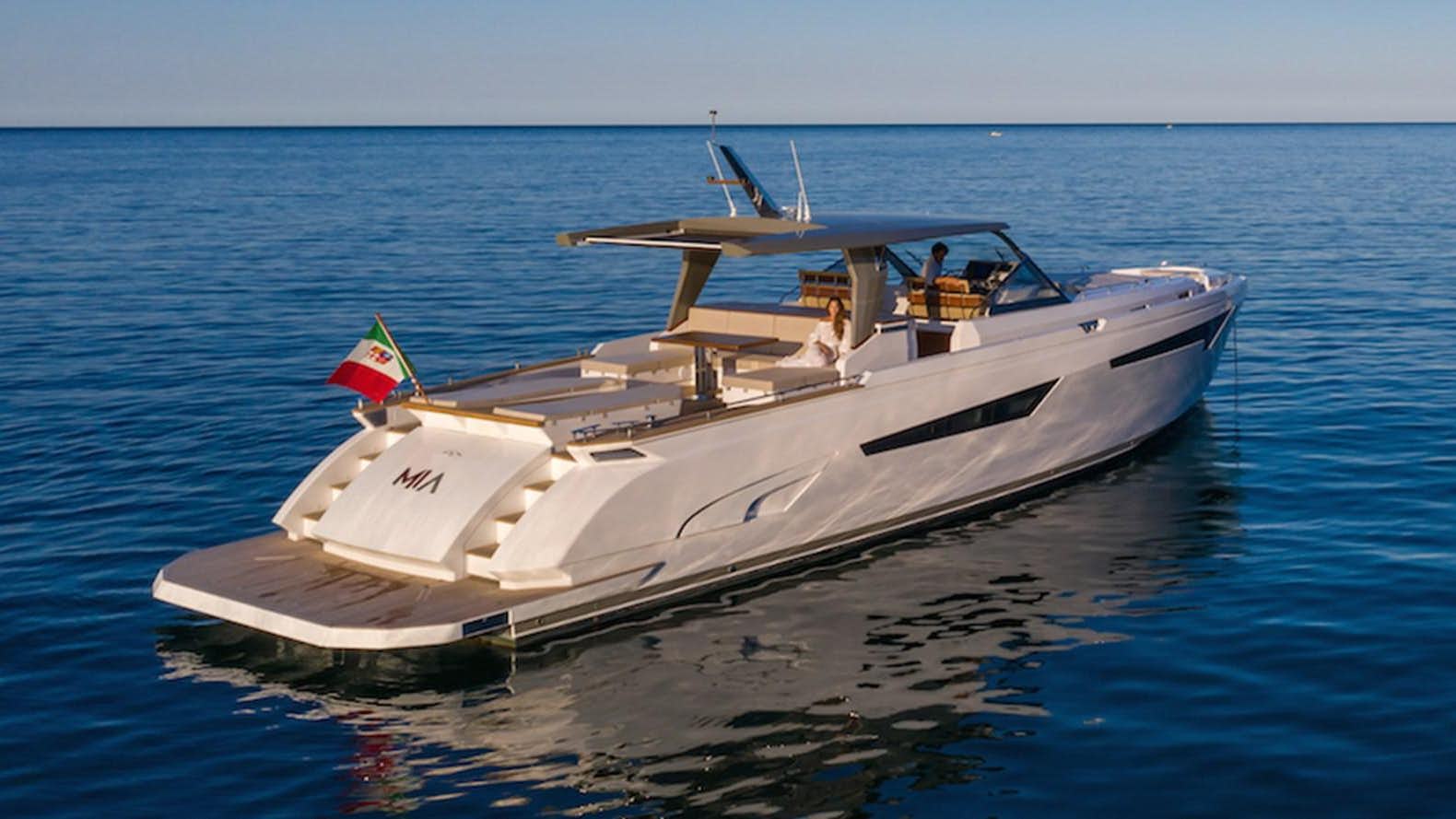 a boat on the water aboard MIA Yacht for Sale
