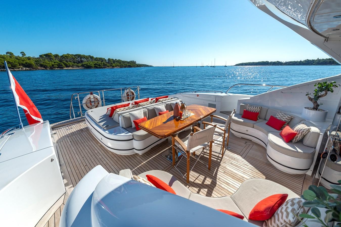 a boat on the water aboard CLAUDIA'S Yacht for Sale
