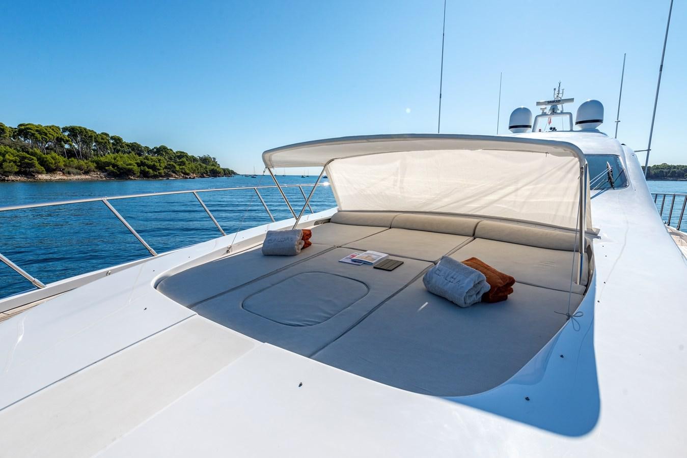 a boat on the water aboard CLAUDIA'S Yacht for Sale