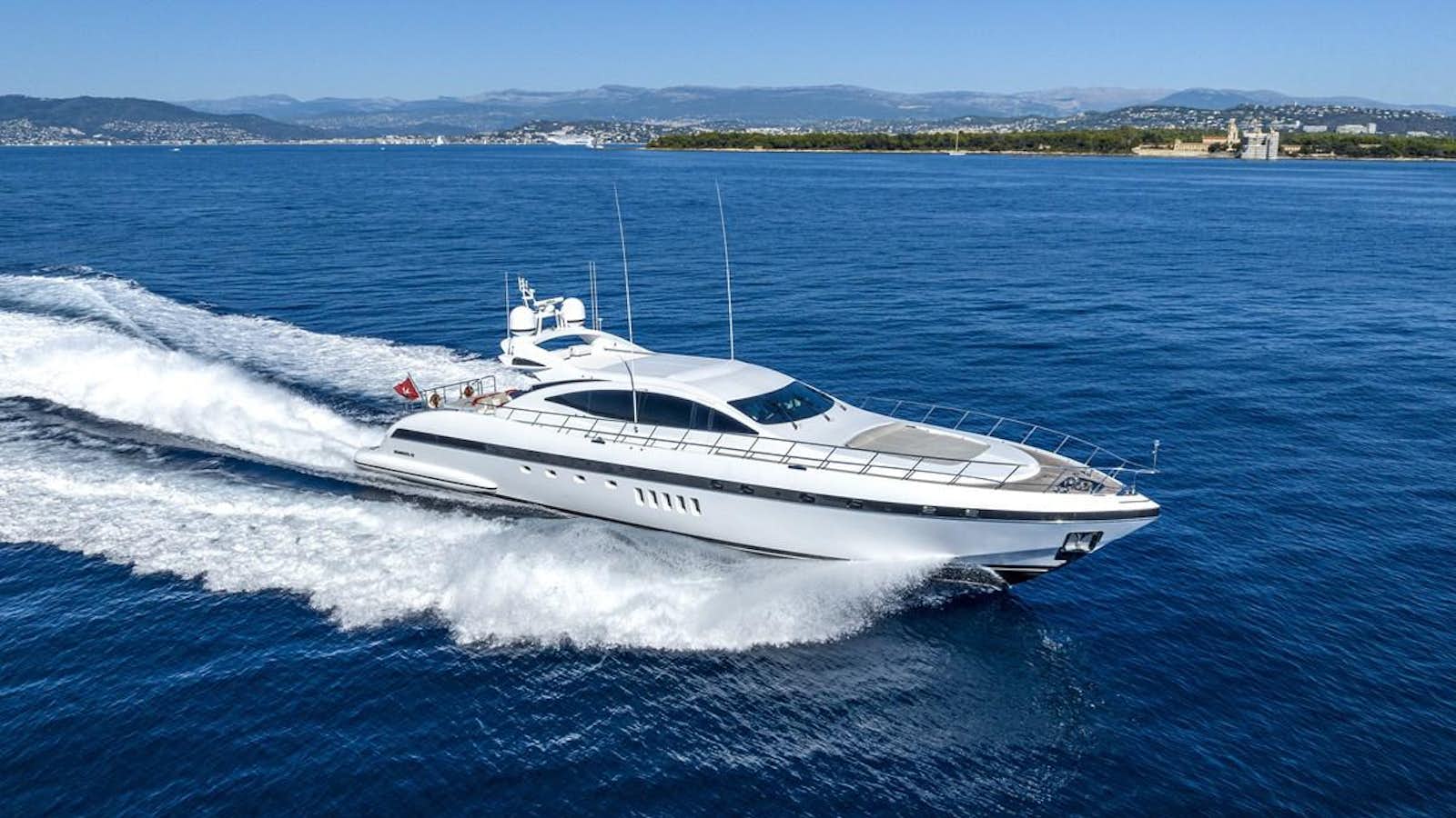 a boat on the water aboard MANGUSTA MAXIOPEN 92#26 - CLAUDIA'S - CAREFULLY USED Yacht for Sale