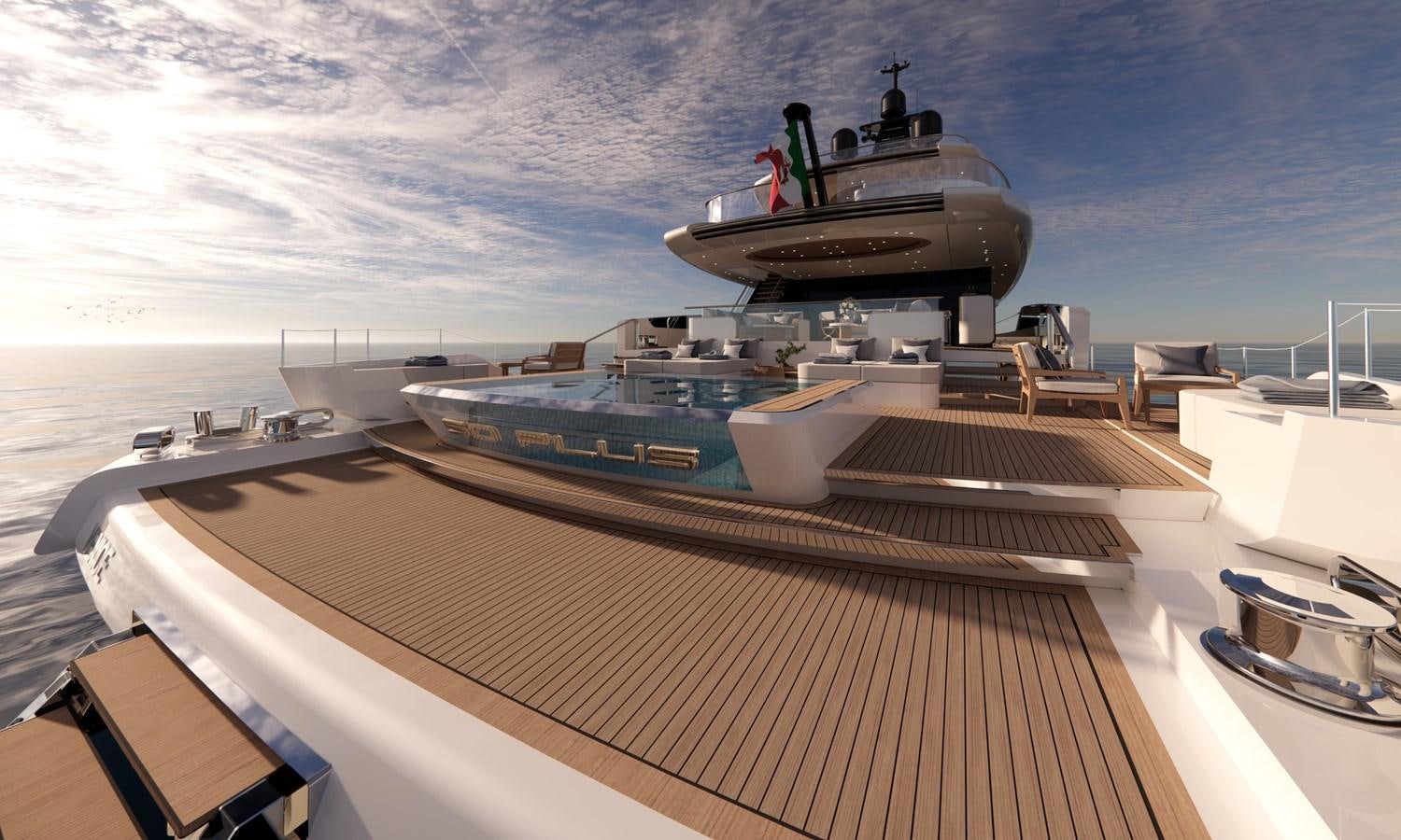 a large ship on a deck aboard NL 50 PLUS Yacht for Sale