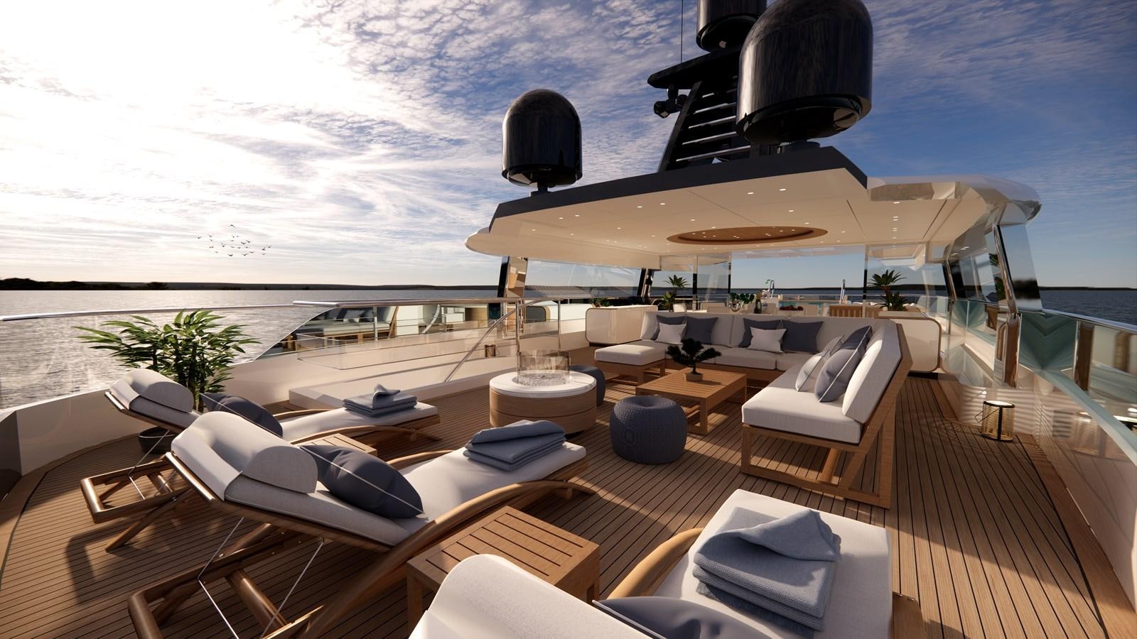 a deck with a large ship aboard NL 50 PLUS Yacht for Sale