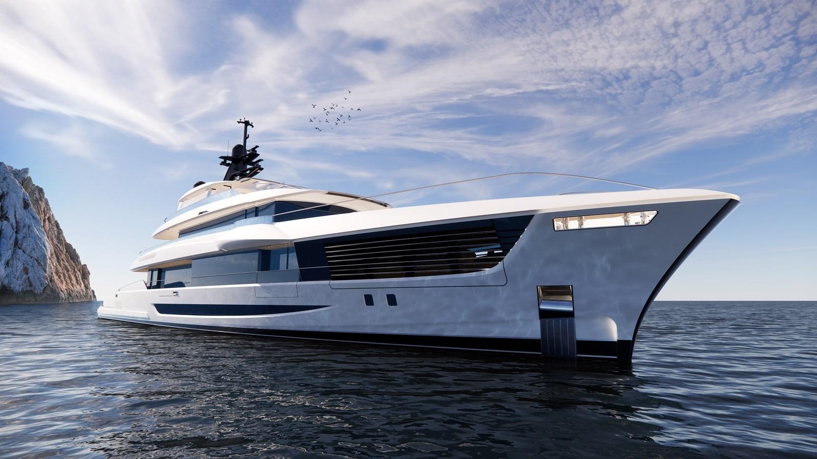 a white yacht in the water aboard NL 50 PLUS Yacht for Sale