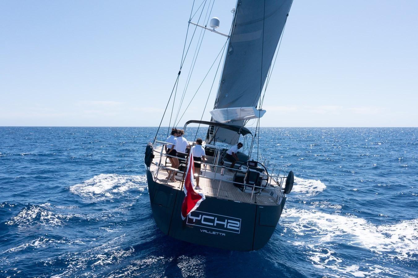 a boat sailing on the sea aboard YCH2 Yacht for Sale