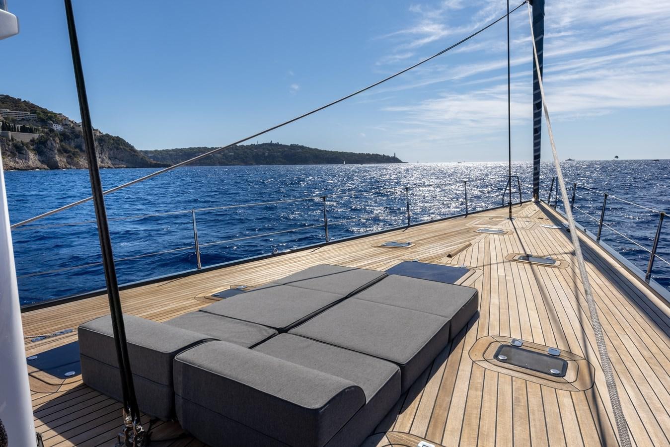 a deck on a boat aboard YCH2 Yacht for Sale