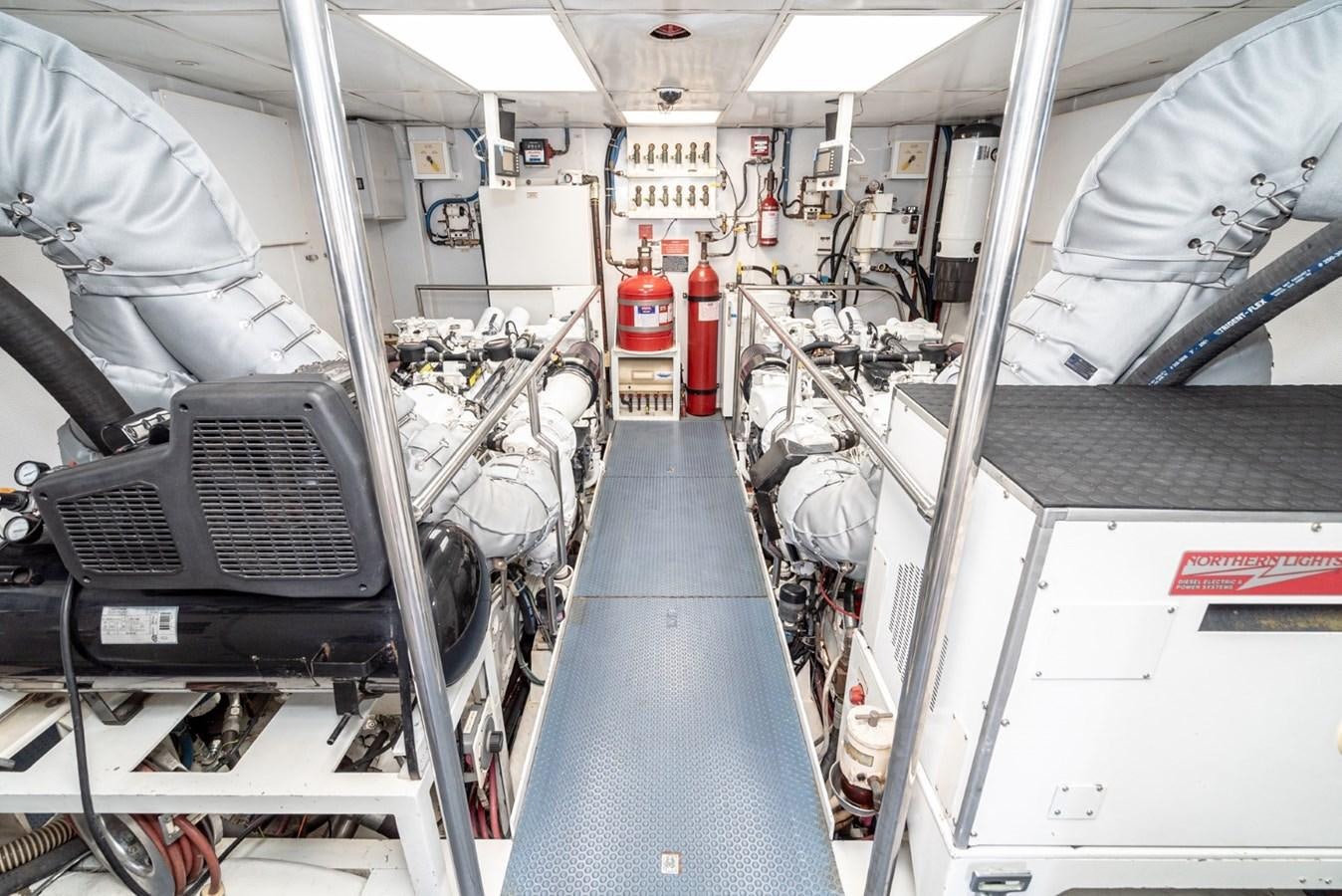 a room with machinery aboard BESAME Yacht for Sale