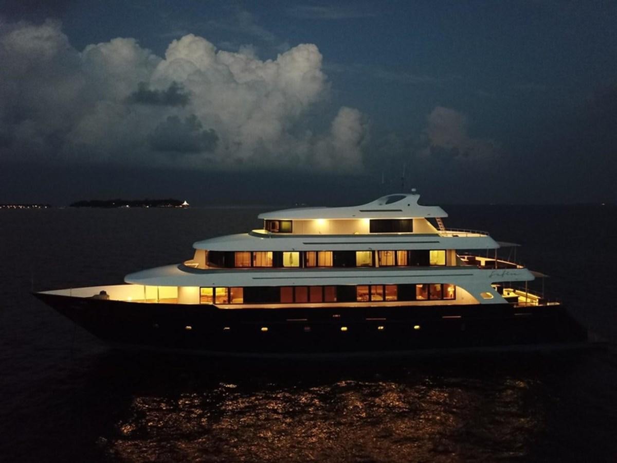 a large white boat on the water aboard 2017 SAFARI  142 CUSTOM Yacht for Sale