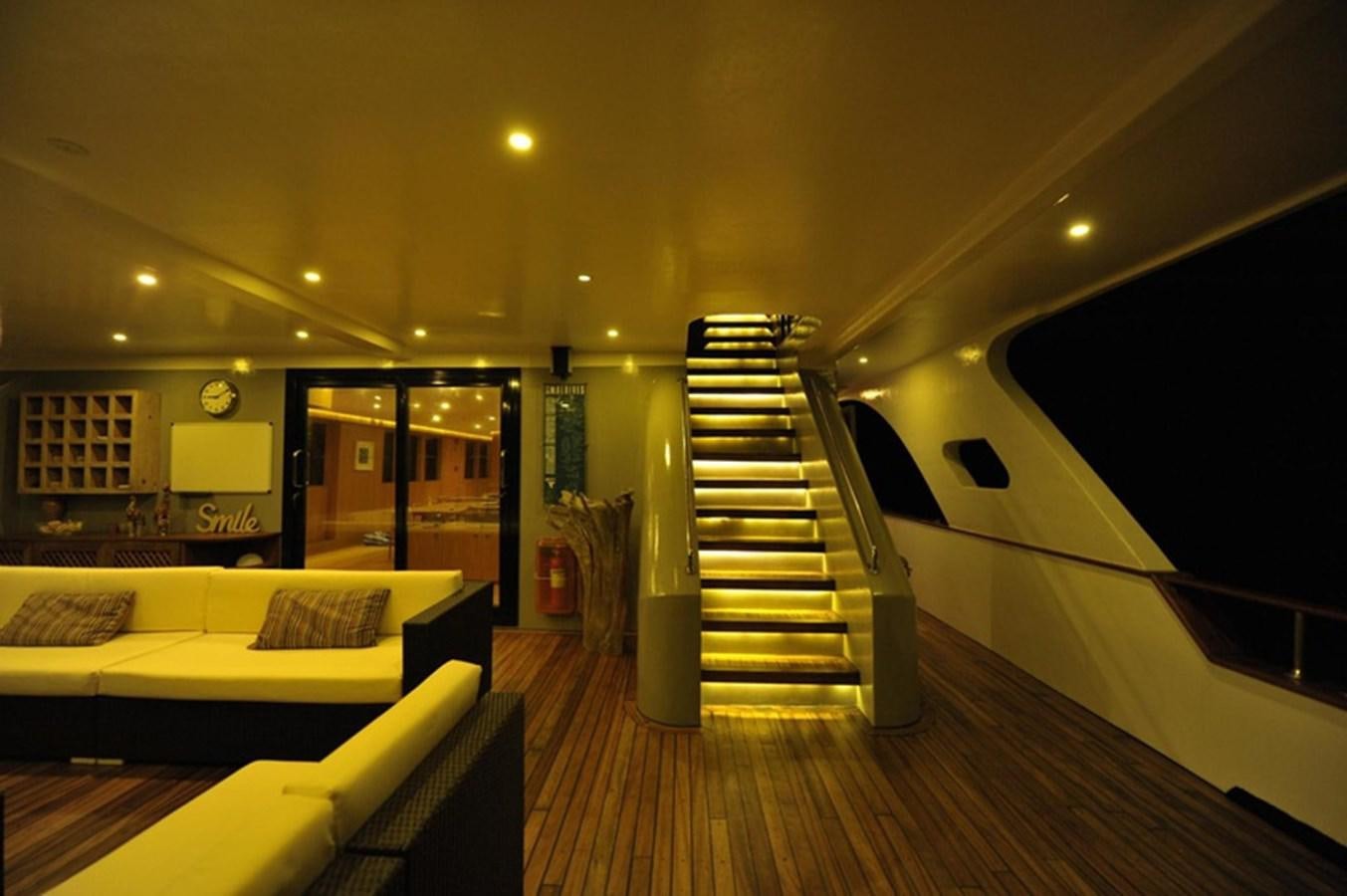 a staircase in a house aboard 2017 SAFARI  142 CUSTOM Yacht for Sale