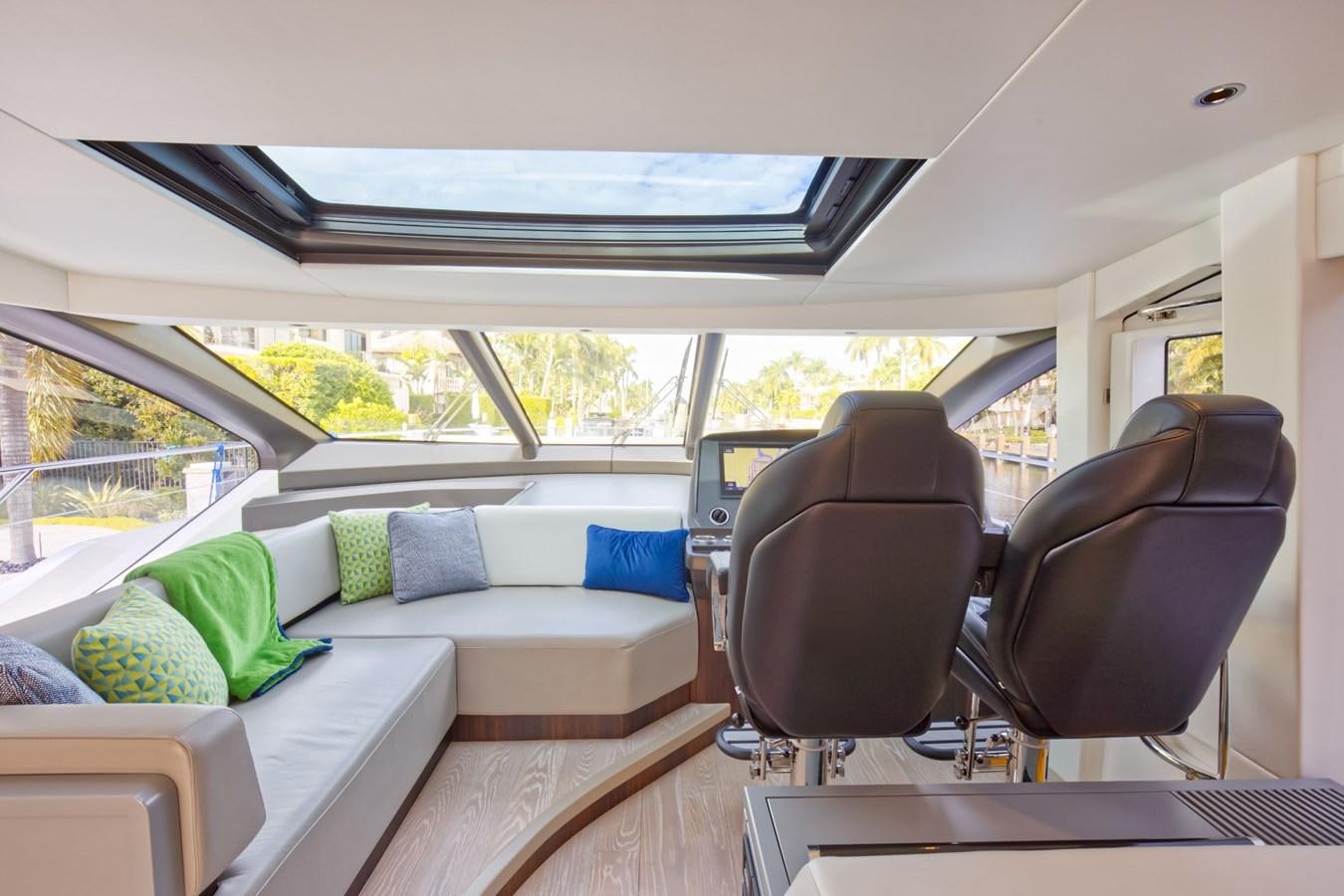 inside of a car aboard SUNSEEKER 75 SPORT YACHT Yacht for Sale