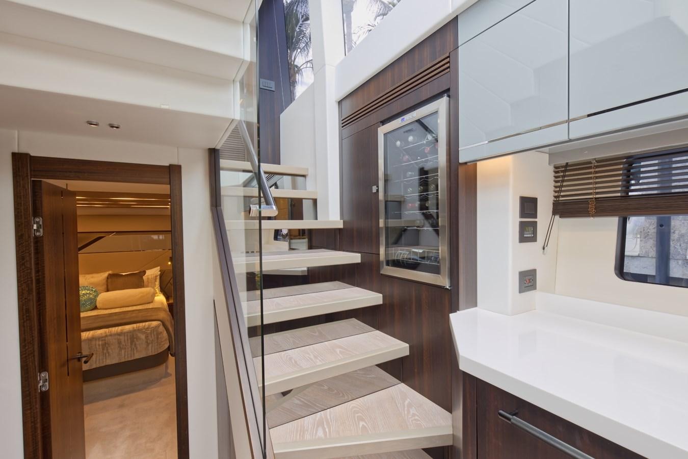a modern looking house aboard SUNSEEKER 75 SPORT YACHT Yacht for Sale