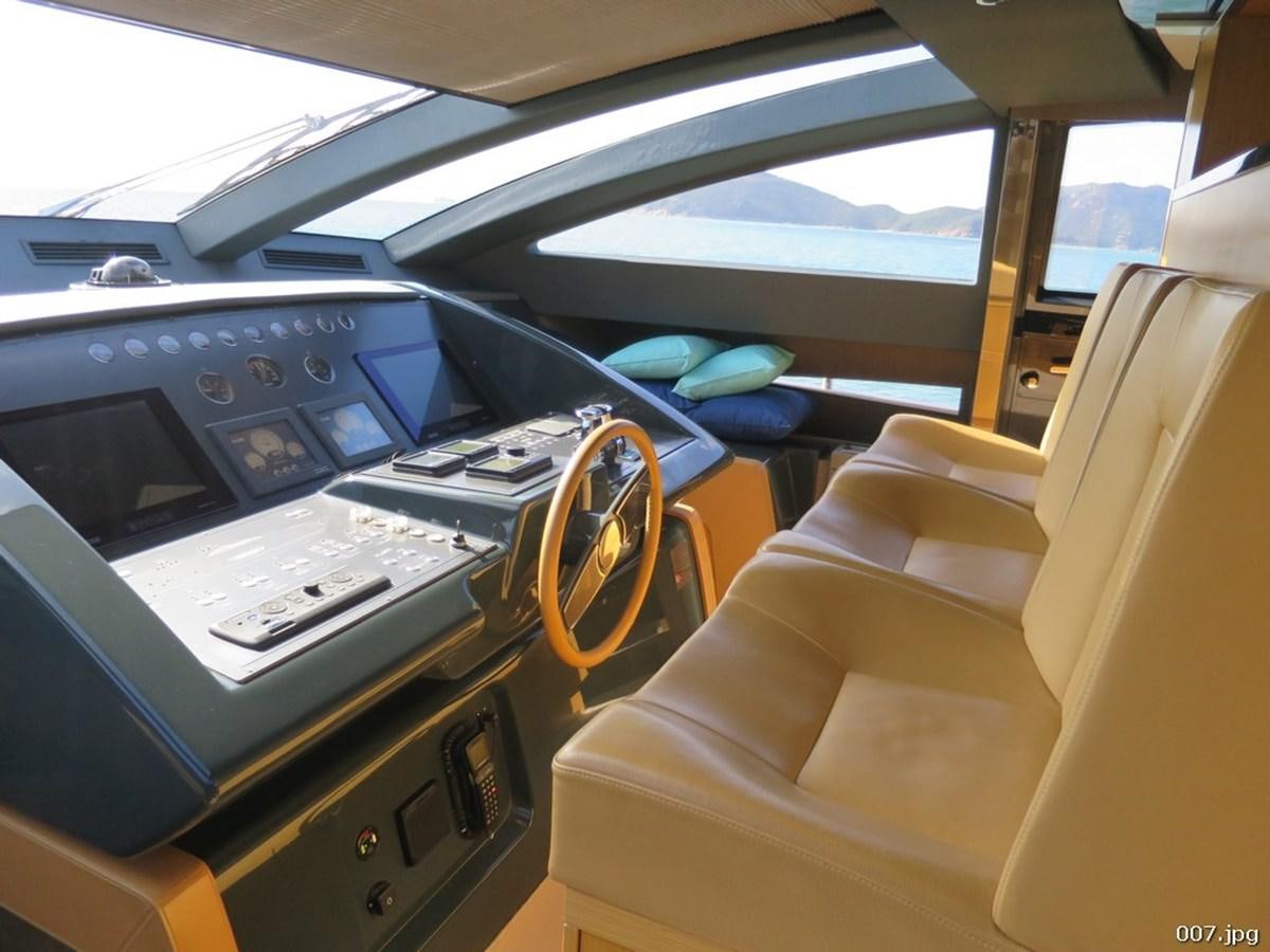 inside of a car aboard RIVA 86 DOMINO Yacht for Sale