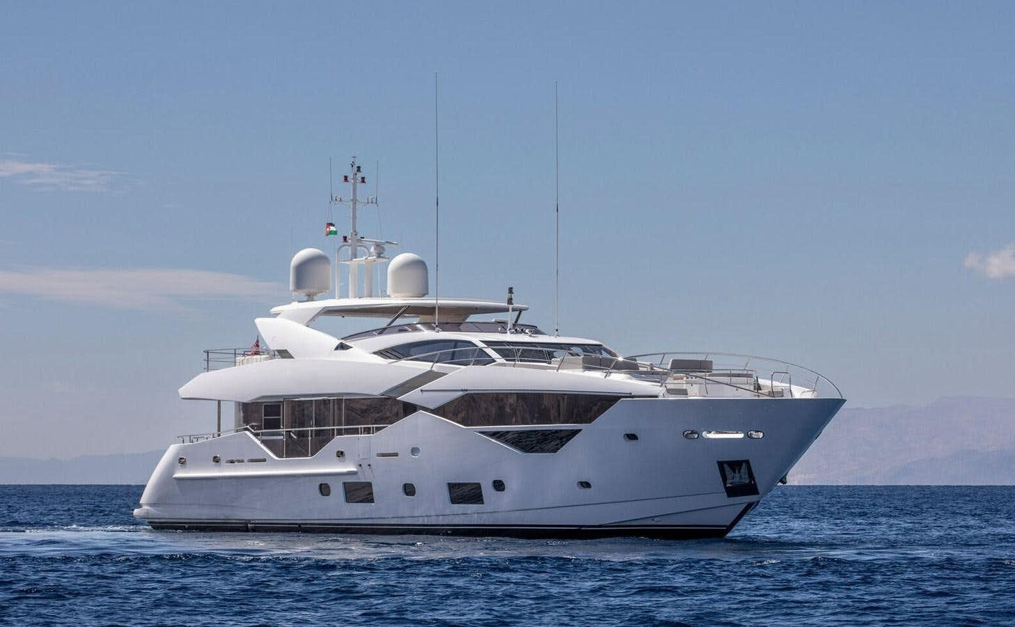 a large white yacht in the water aboard 2018 SUNSEEKER 116 Yacht for Sale