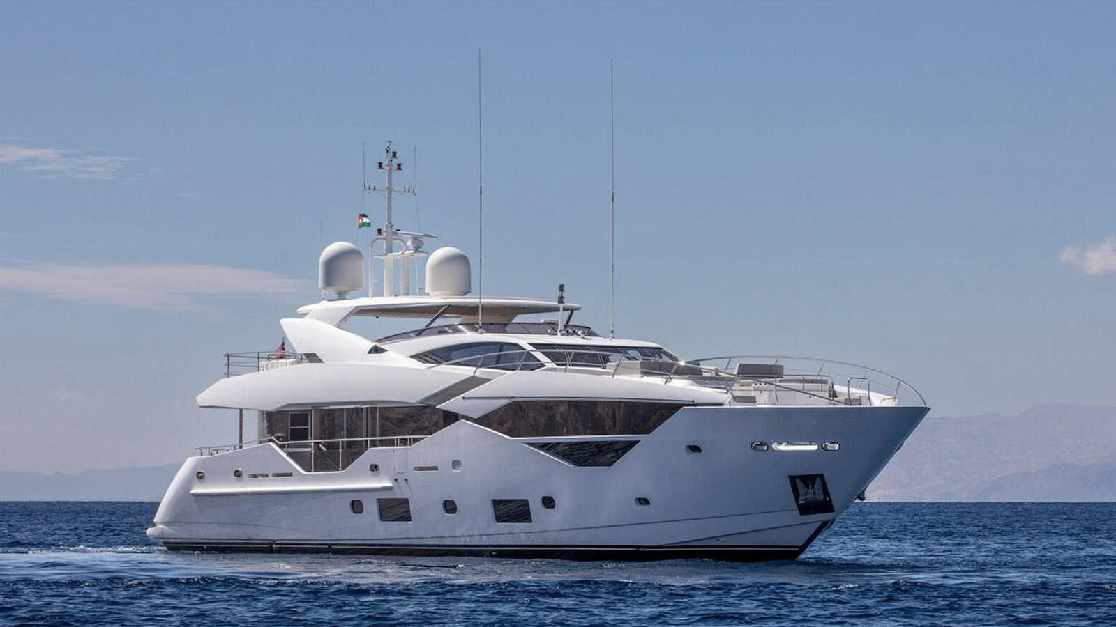 a large white yacht in the water aboard 2018 SUNSEEKER 116 Yacht for Sale