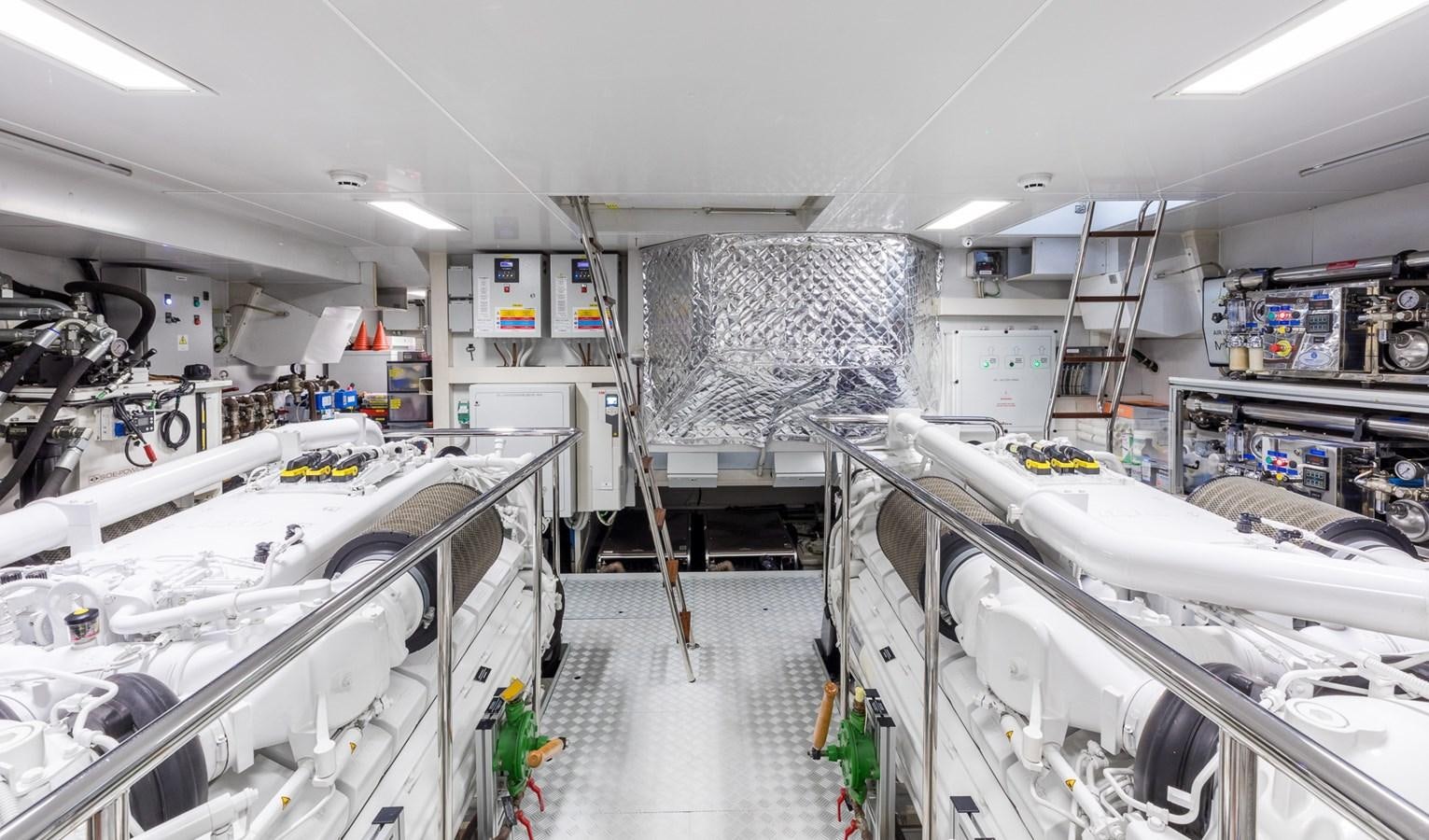 a room with machinery and equipment aboard RIES Yacht for Sale