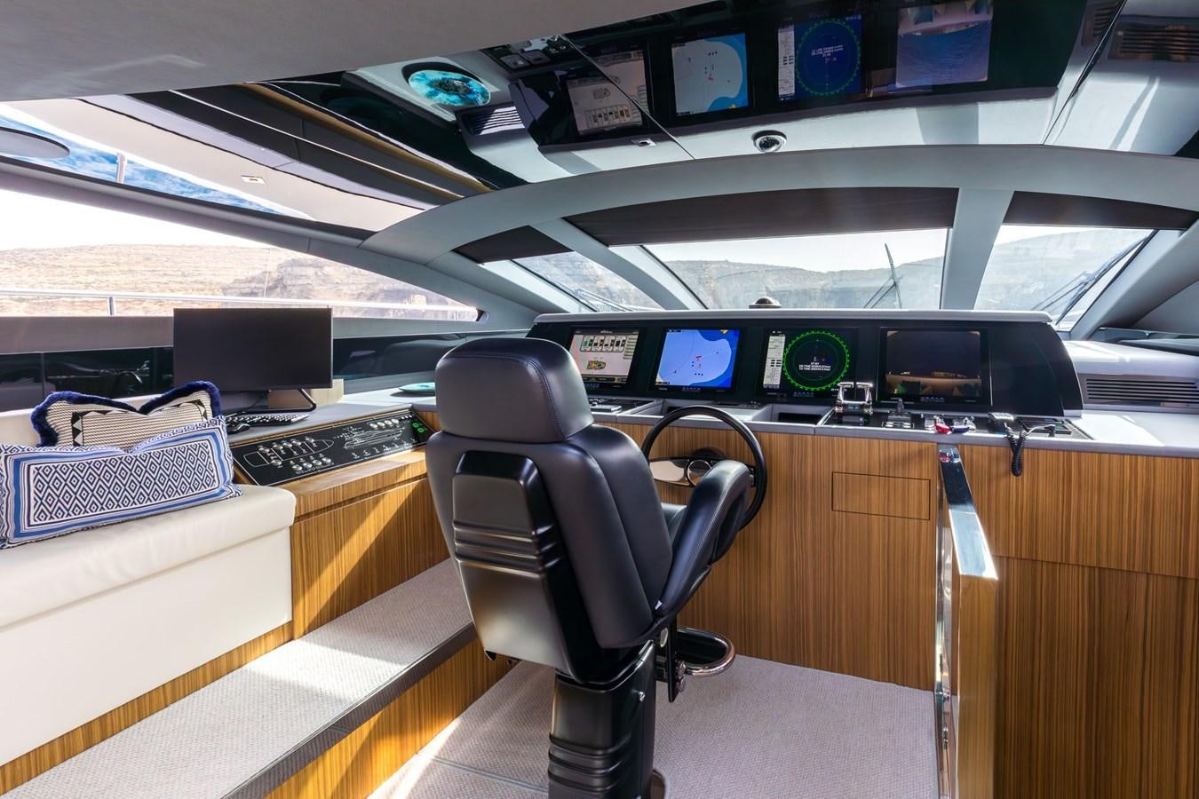 a chair in a room aboard RIES Yacht for Sale