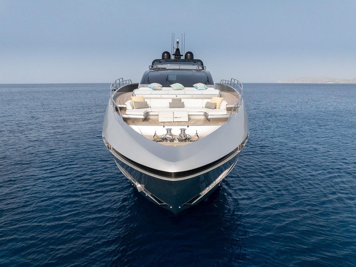 a large ship in the water aboard RIES Yacht for Sale