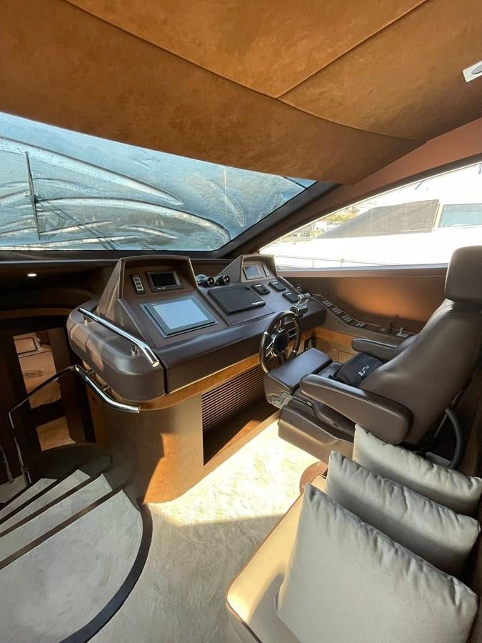 the inside of a car aboard AOP Yacht for Sale
