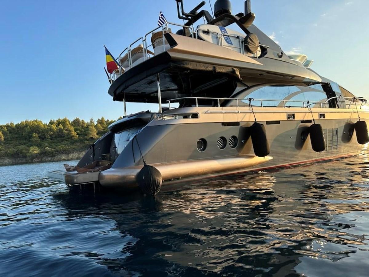 a boat on the water aboard AOP Yacht for Sale