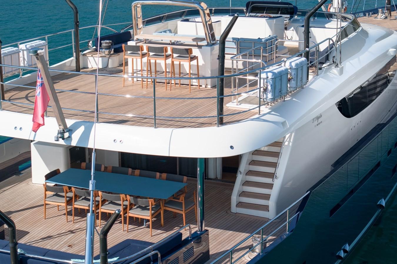 a boat on the water aboard L'AQUILA Yacht for Sale