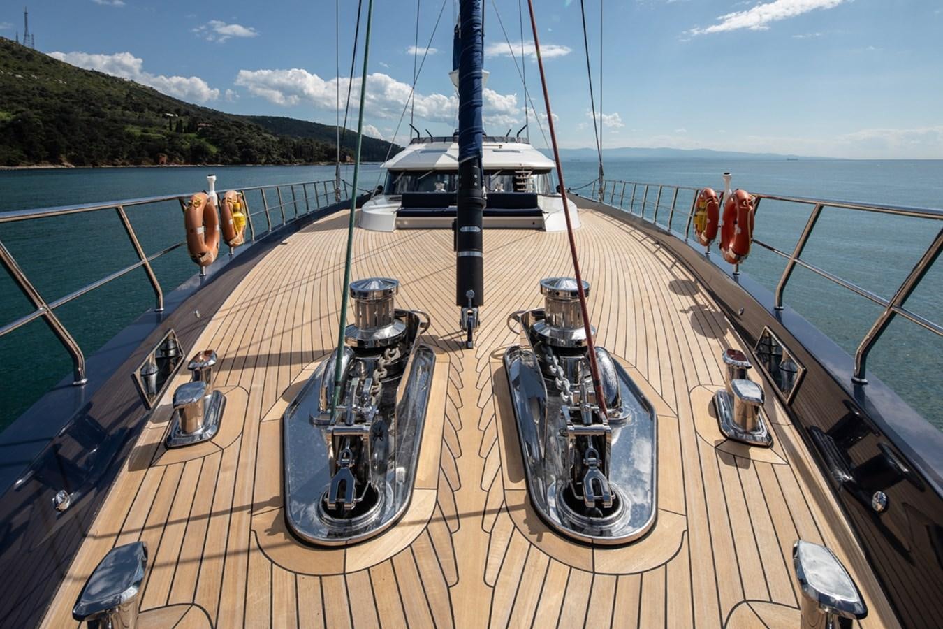 a boat on the water aboard L'AQUILA Yacht for Sale