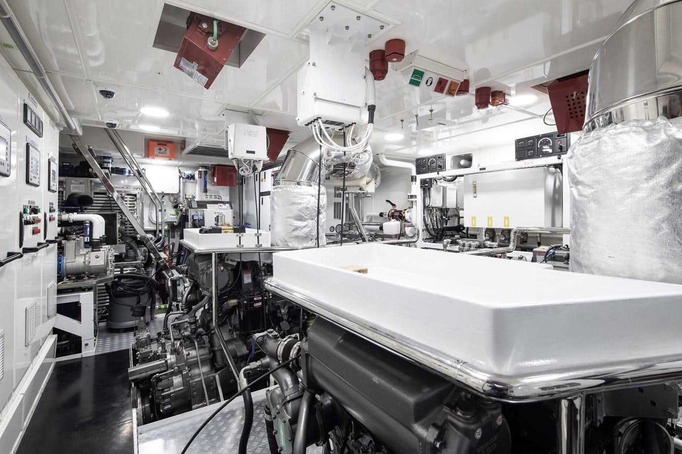 a room with machinery aboard L'AQUILA Yacht for Sale