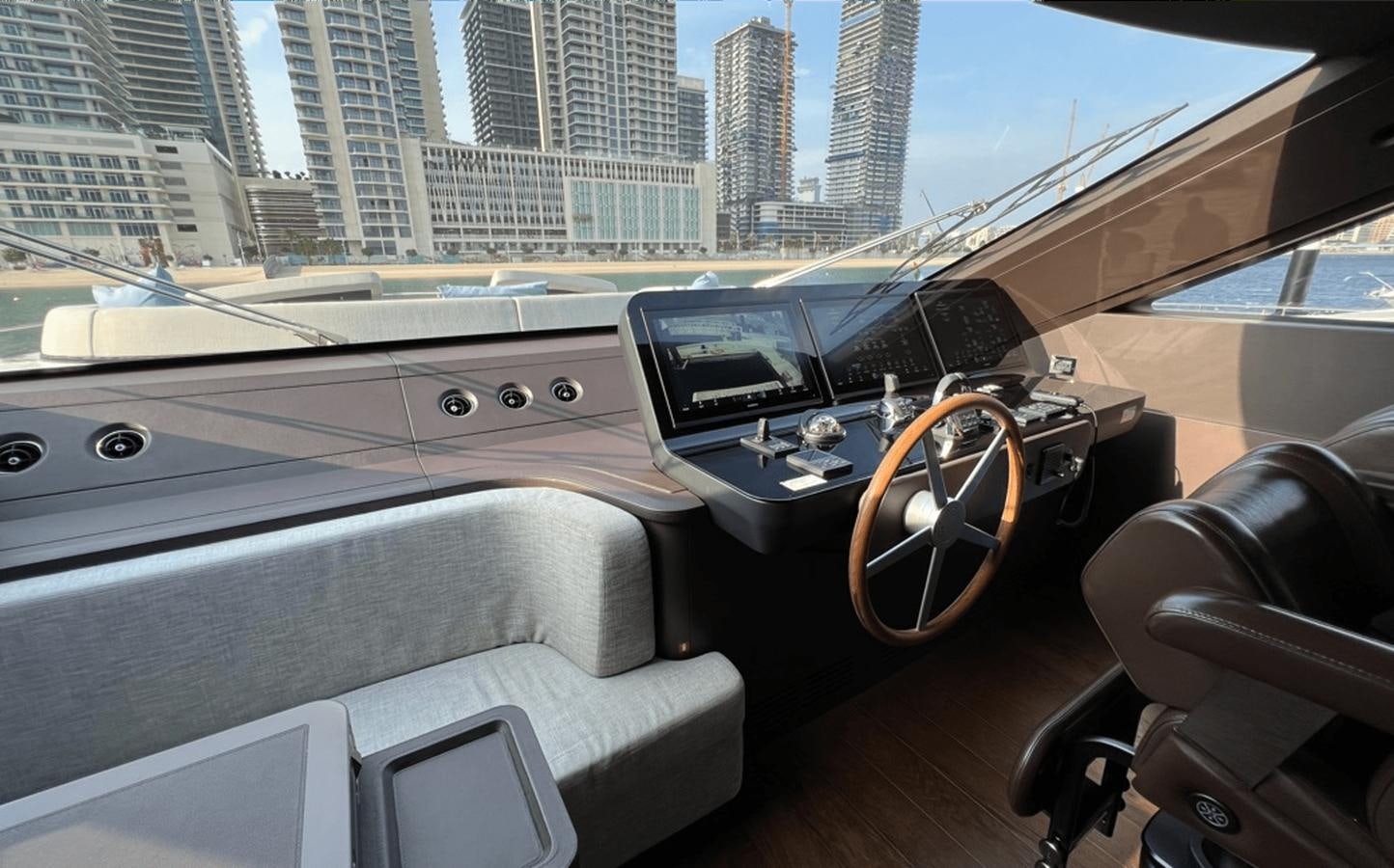 inside of a car aboard 2022 CRANCHI 78 Yacht for Sale