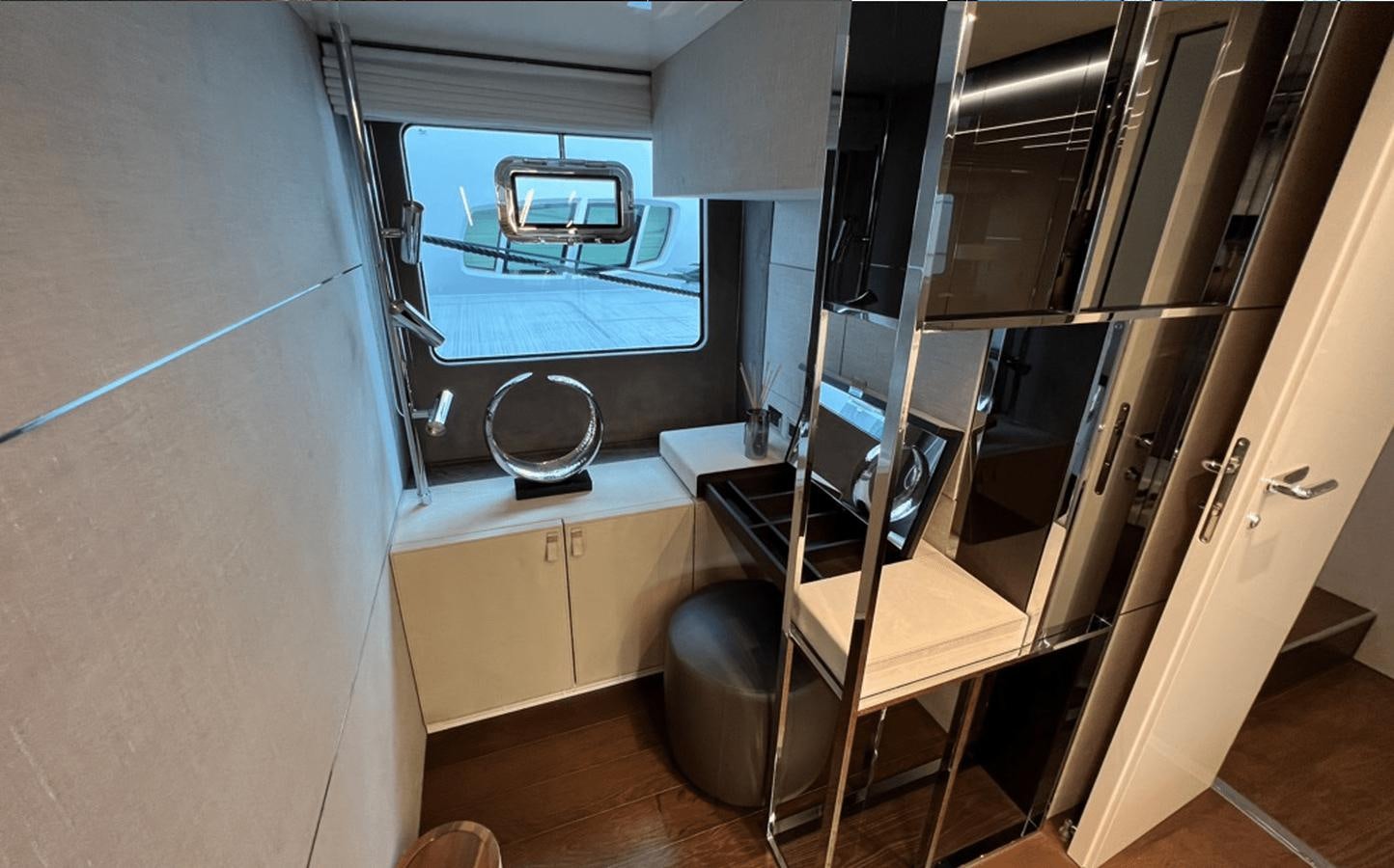 a room with a desk and a computer aboard 2022 CRANCHI 78 Yacht for Sale