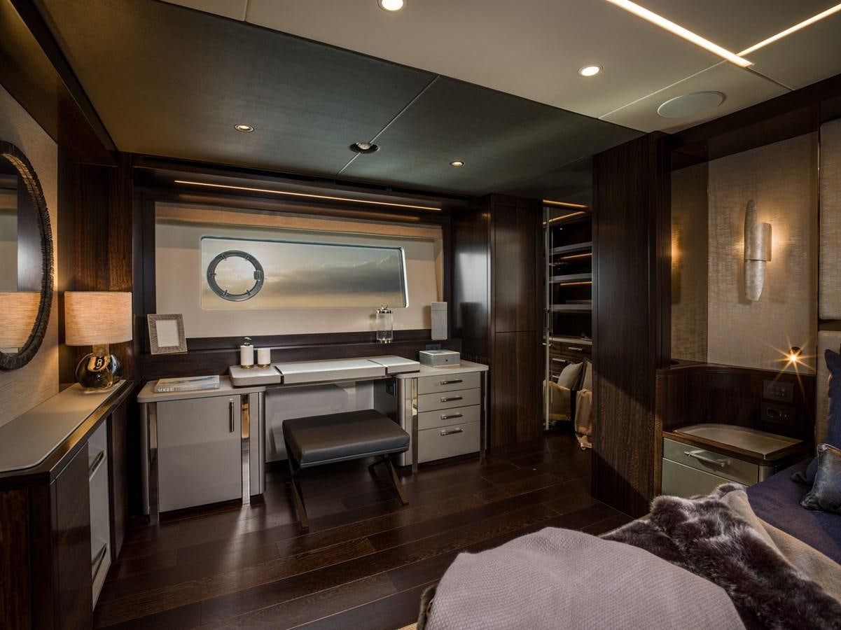 a large kitchen with a large tv aboard JUNIOR Yacht for Sale