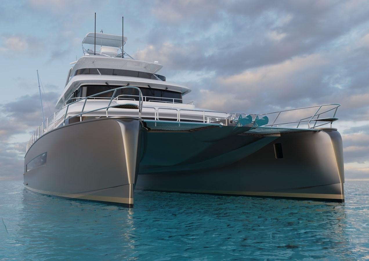 a boat in the water aboard STELLARCAT SF2603 Yacht for Sale