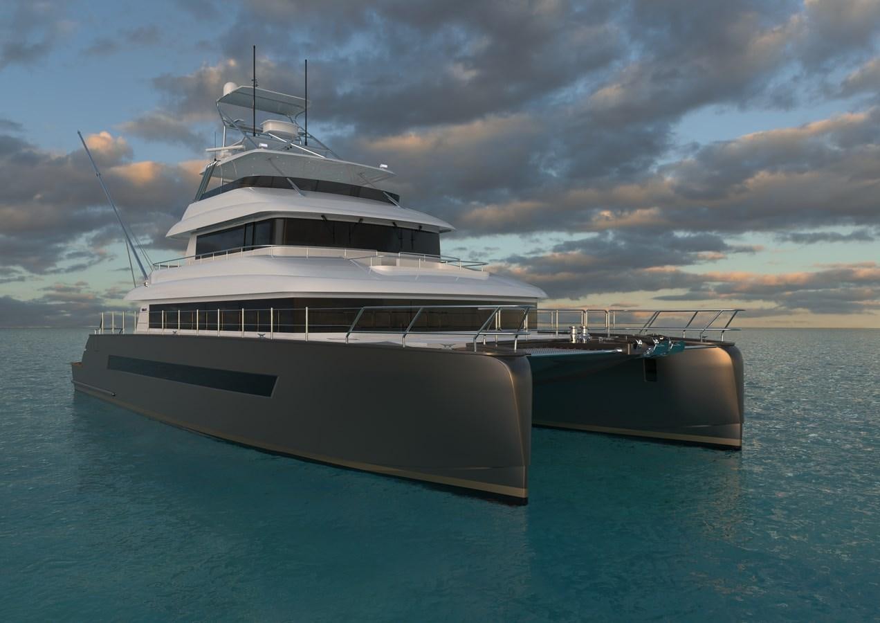 a boat in the water aboard STELLARCAT SF2603 Yacht for Sale