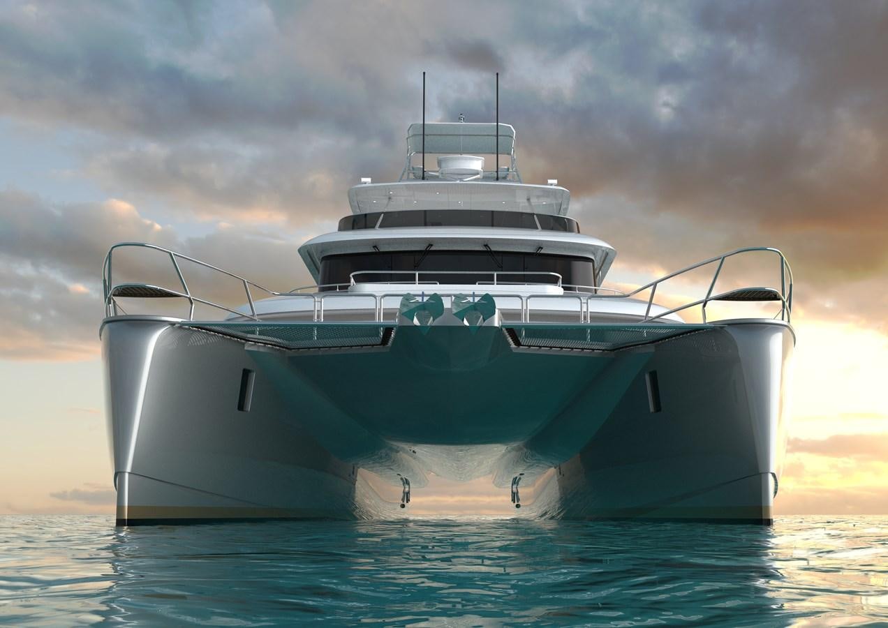 a boat in the water aboard STELLARCAT SF2603 Yacht for Sale